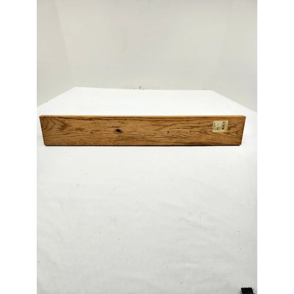 ChoiceWood Red Oak Wall Mount Peg Rack 4 Hook Coat Hat Hanger 24 Inch Brown